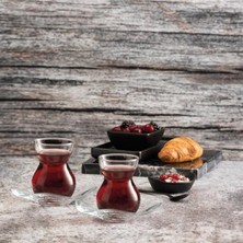 Paşabahçe Dantel Cam Çay Bardağı Seti 6 Kişilik 12 Parça 96574