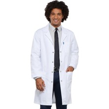 Erkentmed Beyaz Önlük Gömlek Yaka Uzun Boy Bay  Doktor Hemşire Laboratuvar Önlüğü