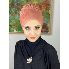 Butik Ambar Top Kapı Somon Simli Çapraz Drapeli Dış Bone
