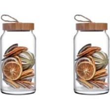 Paşabahçe 43593 Woody Bamboo Kapaklı Kavanoz 1130cc - 2 Adet