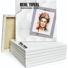 Real 20x20 cm Tuval  Arkadan Zımbalı    Pamuk  3 Kat Astarlı