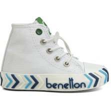 Benetton® | BN-30644 - 3394 Beyaz Lacivert - Çocuk Spor Ayakkabı