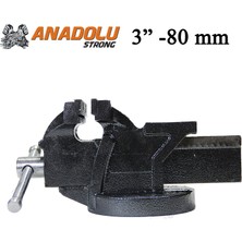 Anadolu Strong 80MM 3" Dövme Çelik Sabit Tezgah Masa Mengenesi