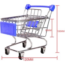 Alışveriş Sepeti Süpermarket Handcart Tramvay ile Koltuk Kids Mavi 12 x 8.5 x 11CM (Yurt Dışından)