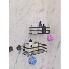 Suntel Yapışkanlı Kancalı 2 Adet Set Banyo Rafı