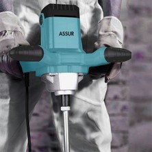 Assur 1800 W Devir Ayarlı Elektrikli Alçı Boya ve Harç Karıştırıcı Mikser Mavi 0 27