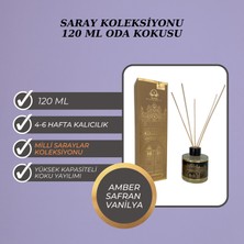 Nazen Istanbul Saray Koleksiyonu Amber - Safran - Vanilya Dekoratif 120  ml Bambu Çubuklu Oda Kokusu