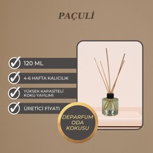 De Parfum Paçuli Kokulu Dekoratif 120 ml Bambu Çubuklu Oda Kokusu