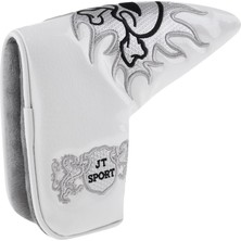 Catrne Golf Putter Kafa Örtüsü Headcover Skull Desen Beyaz  (Yurt Dışından)