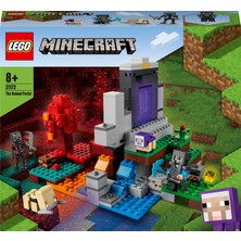 LEGO® Minecraft# Yıkılmış Geçit 21172 -8 Yaş ve Üzeri Macera Oyunları Seven Çocuklar için Steve ve Wither İskeleti İçeren Yaratıcı Oyuncak Yapım Seti (316 Parça)