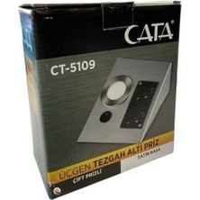 Anı Fotoğrafçılık Cata CT-5109 2 Watt Çift Prizli Saten Kasa Tezgah Aydınlatma Beyaz