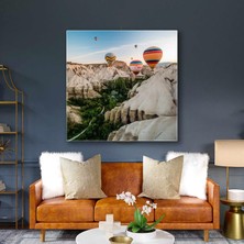 SML Tablo Kapadokya Renkli Hava Balonları Muhteşem Doğa Manzara Kanvas Tablo