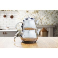 Papatyam Küre Aile Boy Çelik Kulp Çaydanlık Takımı