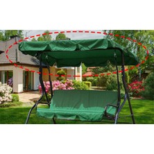 Su Geçirmez Salıncak Üst Tente 3 Kişilik Bahçe Salıncak Üst Kapağı Yedek Yeşil 195X125X15CM (Yurt Dışından)