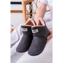 Slipcat Unisex Içi Yünlü Ev Pandufu Ev Botu Ev Ayakkabısı