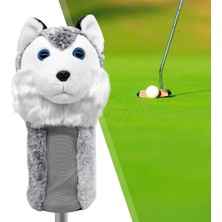 Kayaya Golf Club Headcover Cover Golf Sports 460CC Sürücü Gri Beyaz (Yurt Dışından)