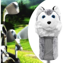 Kayaya Golf Club Headcover Cover Golf Sports 460CC Sürücü Gri Beyaz (Yurt Dışından)