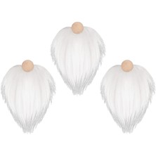 Kayaya 3pcs Ön Kesim Gnome Sakallar Ahşap Toplar Ahşap Gnome Burun Kostüm Cosplay F (Yurt Dışından)