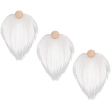 Kayaya 3pcs Ön Kesim Gnome Sakallar Ahşap Toplar Ahşap Gnome Burun Kostüm Cosplay F (Yurt Dışından)