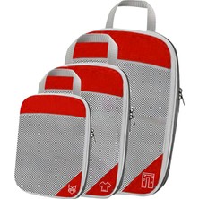 IENIN 1set Sıkıştırma Paketleme Küpleri Bagaj Organizatörü Genişletilebilir Alan Kırmızı 3pcs Seçenekleri Tasarrufu (Yurt Dışından)