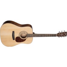 Cort EARTH60OP Dreadnought Guitar Open Pore Natural Akustik Gitar