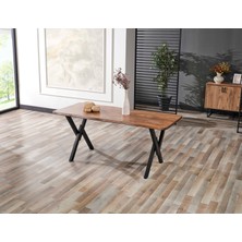 Trendy Assel Alara Doğal Kütük Mutfak Masası Takımı-Yemek Masası Takımı