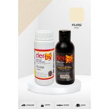 EKS Ticaret Derby Special Fildişi Deri Boyası ve Cilası 100 ml - 2'li Set / Mont Eşya Çanta Deri Boyası