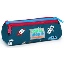 Coral High Kids Nefti Astranot Desenli Üç Bölmeli Kalem Çantası 22330