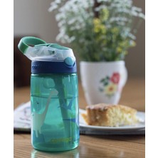 Contigo Gizmo Flip Tek El Bas Iç Emzikli Çocuk Su Matarası 420ML-JUNGLE Green Dino