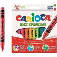 Carioca 12'li Yıkanabilir Wax Crayon Pastel Boya Kalemi Parlak Renklerle Kolay Tutuş
