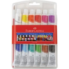EKS Ticaret Faber Castell Tüp Guaj Boya 12 Renk Guaj Boya