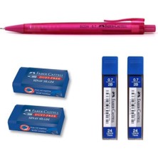 EKS Ticaret Faber Castell Econ 0.7 + 2 Adet Sınav Silgisi + 2 Adet 0.7 mm Uç Seti