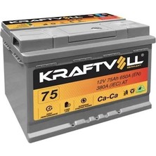 Kraftvoll Aku 12V 75 Ah L3 278×175×190 Tam Kapalı Tırnaksız -  18010013