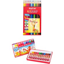 Fatih Kuru Boya + Pastel Boya 12'li Yeni Tasarım