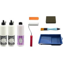 Cadence Boya Cadence 1 Litre Antik Beyaz Boya 500ML Parlak Vernik Set