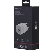 İXtech 33W Akıllı Hızlı Şarj Cihazı Beyaz - Ix-Hc1