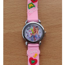 Göçmen Tuhafiye Kız Çocuk Silikon Kordon Barbie Figürlü Saat