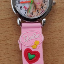 Göçmen Tuhafiye Kız Çocuk Silikon Kordon Barbie Figürlü Saat