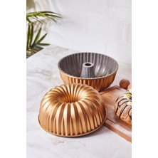 Emsan Griss Hardstone 24 cm Döküm Kek Kalıbı Gold