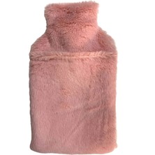 Bosphorus Sıcak Su Torbası Cepli Pembe  Peluş Termofor 35X23X2CM 1 Litre