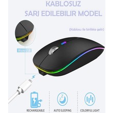 Batcell Rgb LED Kablosuz Mouse Optik Wireless Mouse Sessiz Mouse