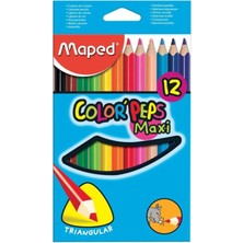 EKS Ticaret Maped Color Peps Maxi Kuru Boya Kalemi 12 Renk 3154148340102