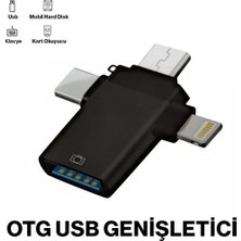 HT-S39 iPhone Type-C Micro USB USB 3.0 Dişi Mouse Flash Otg Adaptör SX39