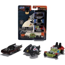 Jada Toys Batman 3'lü Paket B Nano Arabalar, Araç, 4 Cm, 1:87 Ölçekli