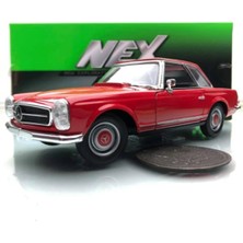 Karsan 1963 Mercedes Benz 230SL (W113) Hardtop Red 1:24 Ölçek Welly Marka