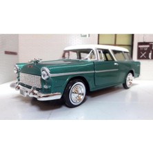EKS Ticaret Motor Max Motormax 1955 Chevrolet Bel Air Nomad 1/24 Yeşil Model Araba
