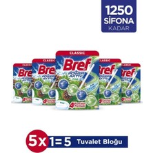 Bref Wc Power Aktiv Tekli Paket Katı Tuvalet Bloğu Çam 5'li Set