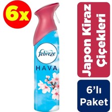 Febreze Hava Ferahlatıcı Sprey Oda Kokusu Japon Kiraz Çiçekleri 300 ml x 6 Adet