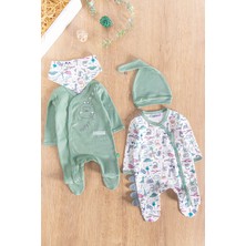 Babymod Dino Figürlü Uzun Kollu 2'li Erkek Bebek Tulum