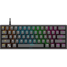 61KEYS Mekanik Oyun Klavyesi Rgb Windows/android Mini Için Aydınlatılmış (Yurt Dışından)